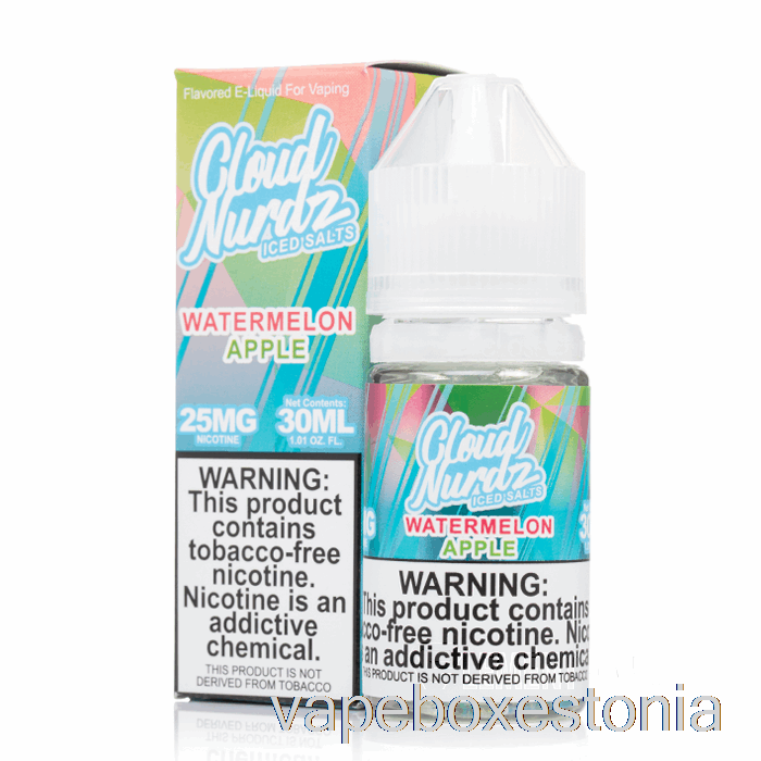 Vape Box Estonia Jäätunud Arbuus õun - Pilv Nurdz Soolad - 30ml 50mg